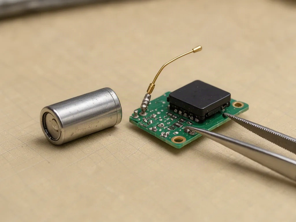 Cellule lithium et carte de circuit imprimé d’un traceur